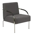 SPA 1 chrom, látka SUE S 24 - látka tmavě šedá